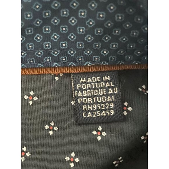 Ted Baker London Men's Size 4 Navy Button-Up Shirt Made In Portugal 100% Cotton - Picture 11 of 15